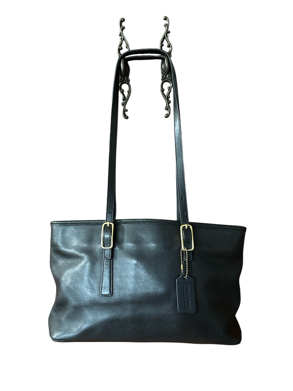 Vintage Coach Legacy Classic Shopper 9813 Black Leather Tote Bag